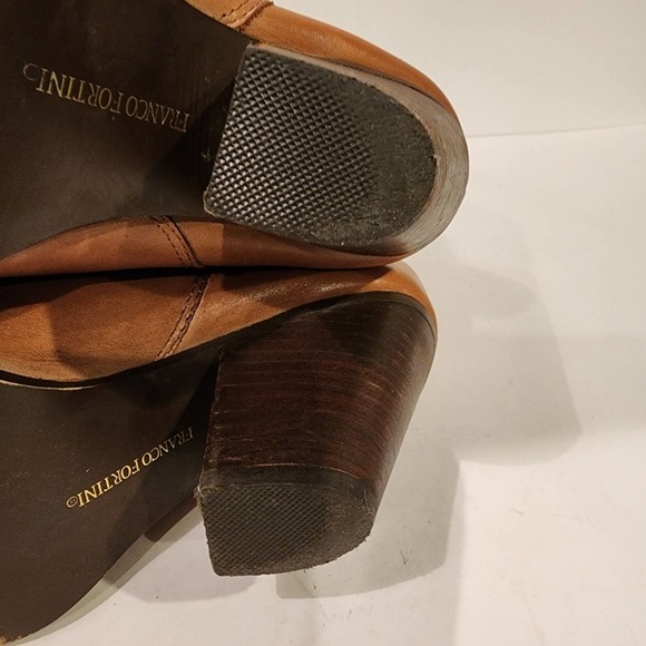 FRANCO FORTINI "McKinley 2" Cognac Leather Western style booties SIZE 8M - Picture 13 of 16